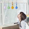 Sun Catcher Pendant Colorful Maple Leaf Design Faux Crystal Beautiful Decoration Create Atmosphere Window Light Catcher