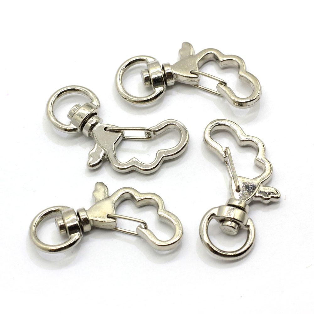 High Quality Swivel Lobster Clasp Snap Hook Wing Neko Heart Star Moon Cherry Blossom Shape Keychain Jewelry Findings Car Keyring