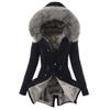 Luxurious Women Faux Fur Collar Hooded Parka Jacket For A Warm Winter