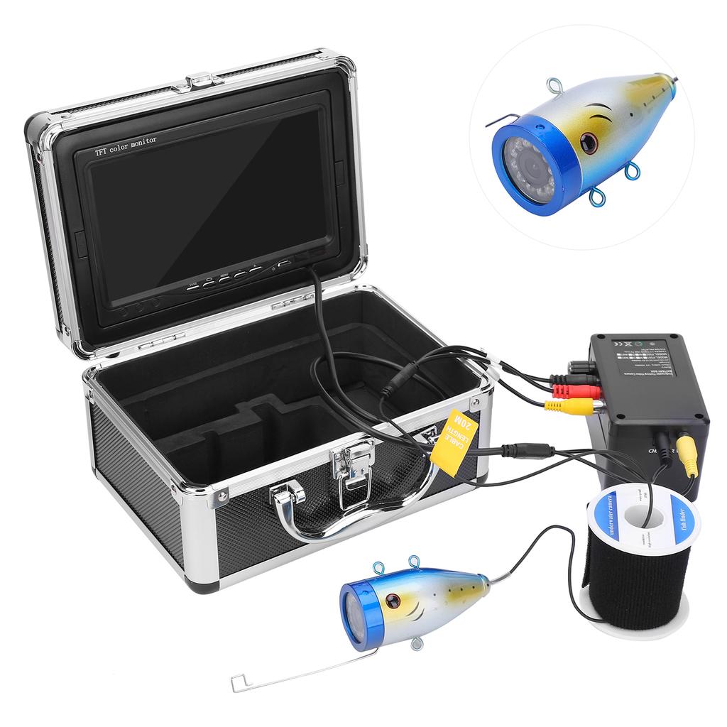 7in Underwater Fishing Camera 1000TVL 30 LEDs IP68 Waterproof Color Monitor 100?240V