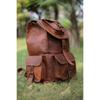Leather Bag Goat Backpack Vintage Travel Rucksack Genuine Laptop Men's