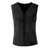 Men Pirate Vest Vintage Medieval Lace Up Solid Color V Neck Sleeveless Cosplay Performance Hallowen Party Role Play Tank Top