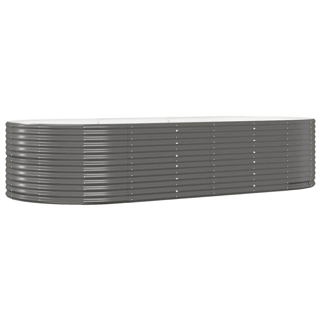 Raised Bed Gray 291x140x68 cm Galvanized Steel