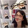 Retro Oval Frame Glasses Women Female Sweet Cool Eyewear Trend Reading Computer Anti Blue Light Eyeglasses