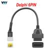 6Pin To 16Pin for DELPHI Motorcycle Motorbike Diagnostic Connector Adapter Cable 6 Pin To 16 Pin Extension Connector Cable