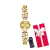 Women Bracelet Watches Top Brand Luxury For Ladies Wrist Watches Rhinestone Unique Design Elegant Watchband Gold Female Clock