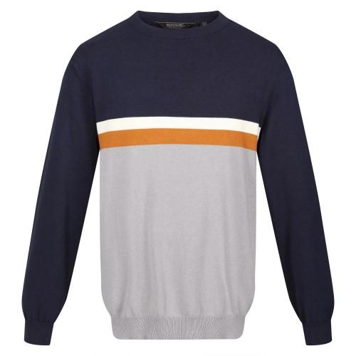 Regatta Mens Kaelen Colour Block Knitted Jumper