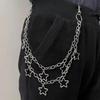 Star Pendant Metal Pants Chain Women Men Hip Hop Multilayer Pendant Star Chain Chain For Bag Ta P1Y9