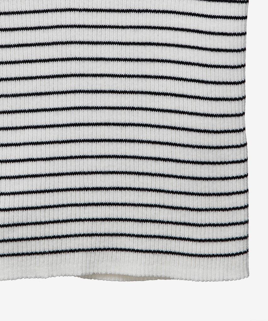 MIND BRIDGE WOMEN [W] Henley Neck Striped Knit