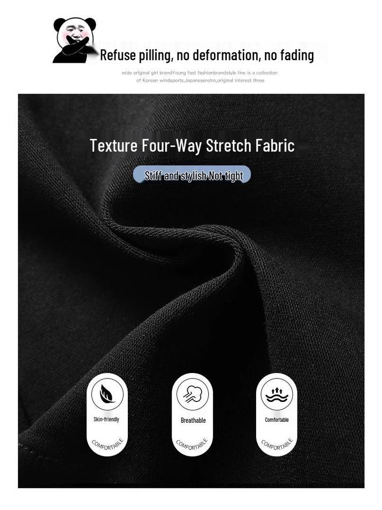 Женские шорты А-силуэта с высокой талией черного цвета - Лето 2024 Стройнящий пикантный стиль