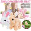 Электрический кролик плюшевая игрушка милый мультяшный кролик прыгающий подвижный для детей детские игрушки питомец R4O3