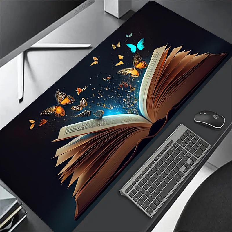 1pc Open Book with Butterflies Emerging Computer Pad Mouse Pads for Desk,Gamers and Office Use 020235