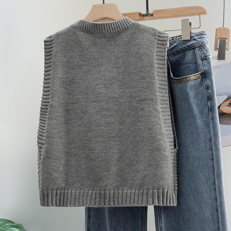 Women's Casual Round Neck Knit Vest