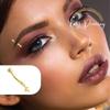 KODY PIERCING 18k Gold Plated Cross Eyebrow Piercing with Ball - Quality Piercing