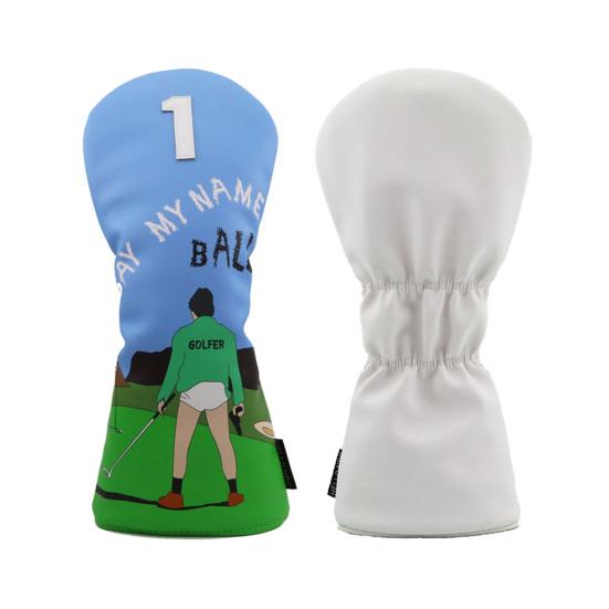 Чехлы для гольф-клюшек из искусственной кожи с мультяшным принтом, чехлы для головок паттеров для гольфа, гибридные чехлы для гольф-клюшек, аксессуары для драйверов, фервей, вудс