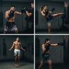 Shorts Fire Flame Blue Green White 3D Print Training Muay Thai Kickboxing Boxing MMA Unisex Sport Gym Fitness Workout Quick Dry Elastic Waist