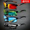 4pcs Vintage Polarized Sports Glasses for Men Coating Climbing Fishing Running Casual Wear Full Rim Decorative Glasses