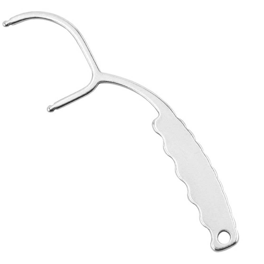 Портативные зубочистки из нержавеющей стали, многоразовая зубная нить, очиститель для зубов с ручкой, зубная нить