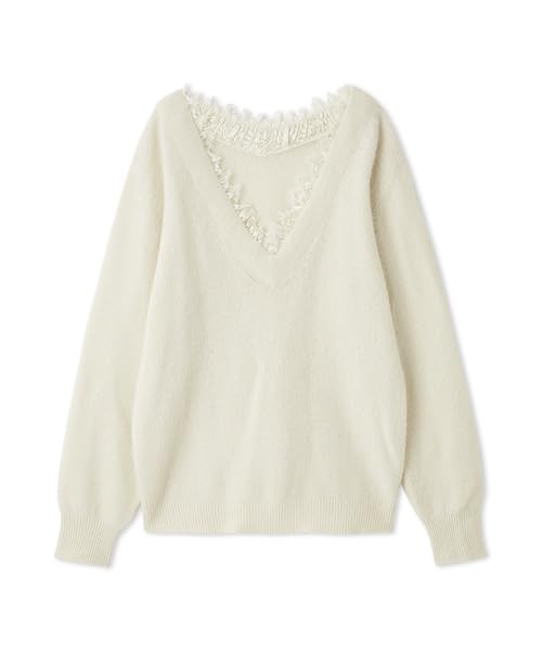 Пуловер из вязаного кружева SWNT255015IVRF