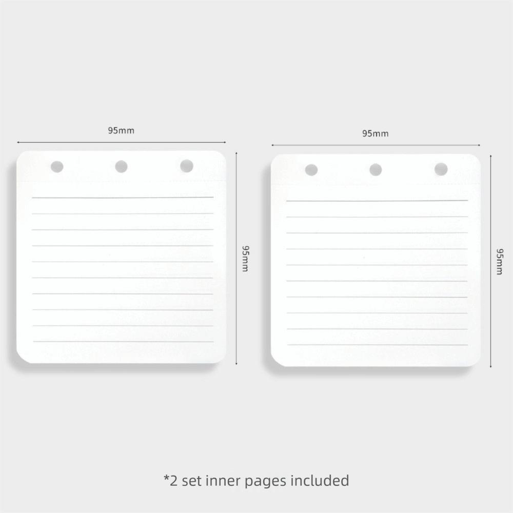 Refillable Loose-Leaf Notebook 3-Ring Binder Notepad Mini Pocket Journal  Students