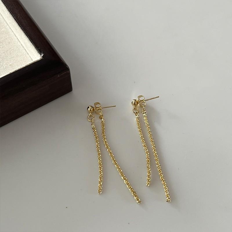 Блестящие серьги-кисточки, женские серьги с чувством высокого класса, легкие роскошные аксессуары для ушей в нишевом дизайне