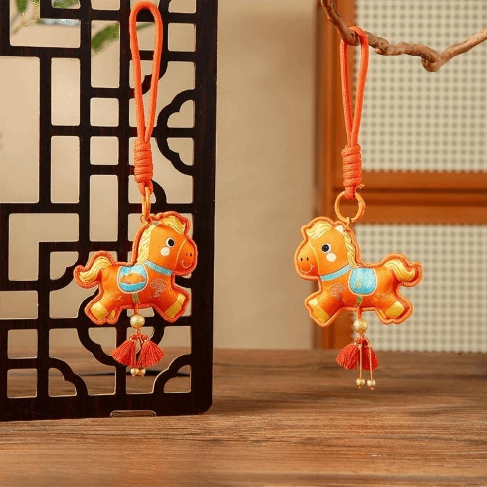 Embroidered Horse Pendant Year of The Horse Year of The Horse Hanging Decoration  Spring Festival
