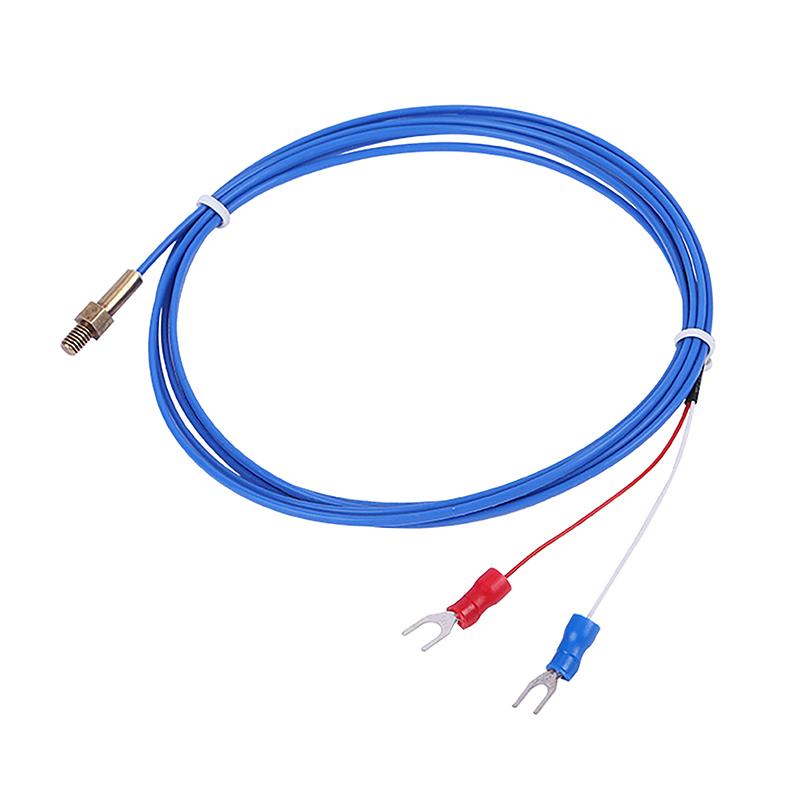 Термопара K/Pt100 типа M3 M4 с медным винтом, с высокоточным водонепроницаемым кабелем из ПТФЭ длиной 0,5/1/2 м, датчик температуры для 3D-принтера