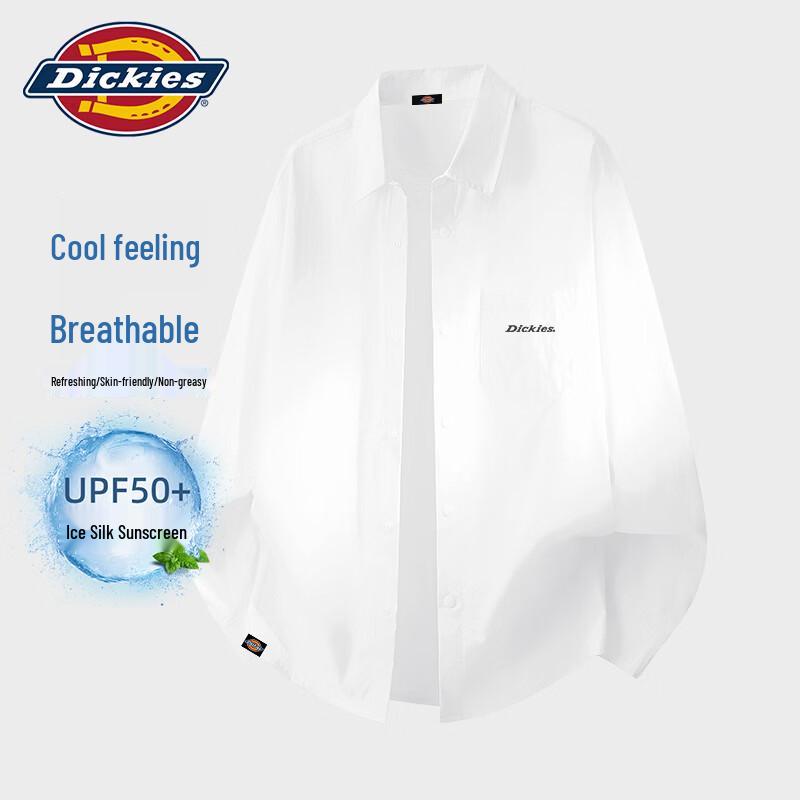 Мужская охлаждающая рабочая рубашка Dickies с длинным рукавом, защита от солнца