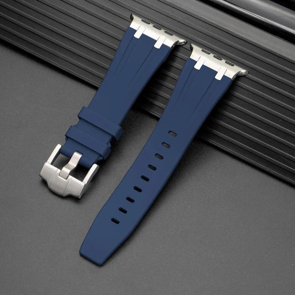 Силиконовый спортивный резиновый ремешок для Apple Watch Ultra 49 мм для iWatch 8 7 6 5 4 SE 42 мм 44 мм 45 мм 41 мм 40 мм 38 мм Браслет