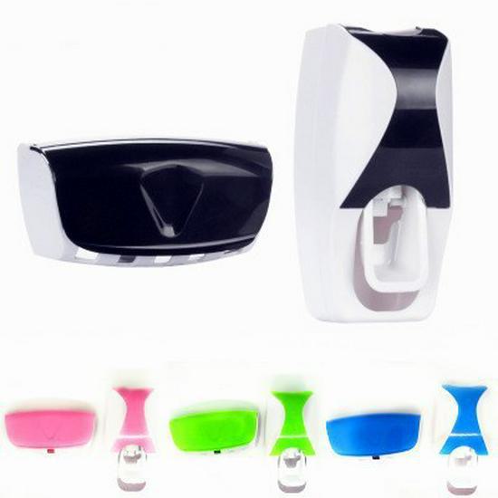 Wall-Mounted Automatic Toothpaste Dispenser and Toothbrush Holder