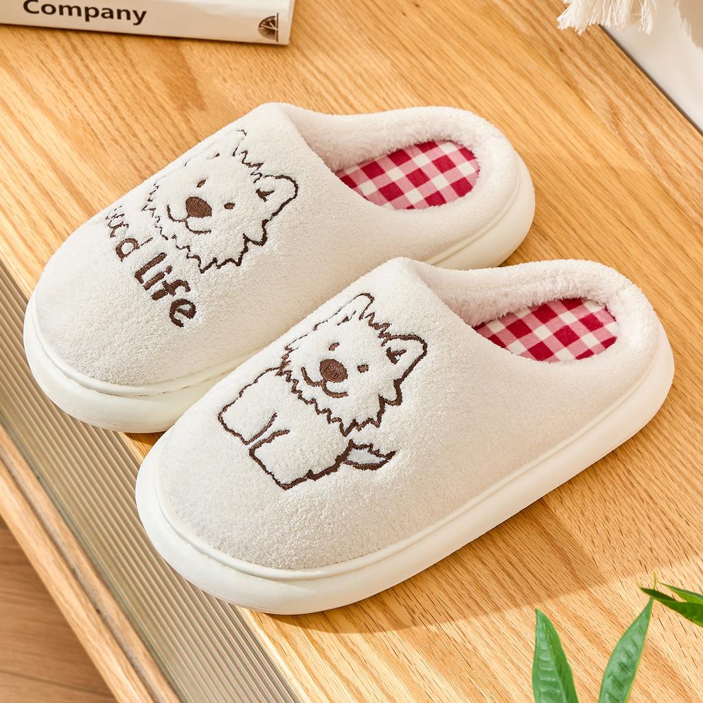 Cute Cartoon Cotton Slippers 2025 Winter New Indoor Home Plush Warm Plush Slippers
