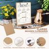 2 Pack Hardboard Office Clipboard, Letter-Size Clipboard with Low Profile Clip, Classic Clip, 9" x 12.5" Wood Clipboards