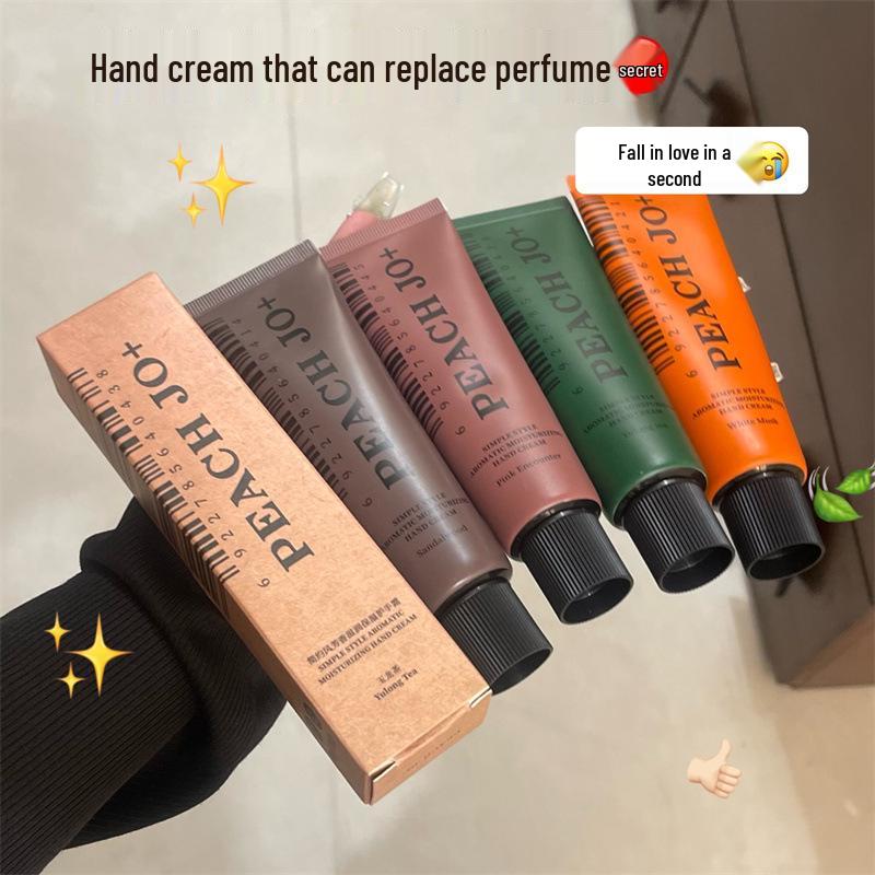 Peach-Scented Non-Greasy Moisturizing Hand Cream with Long-Lasting Fragrance