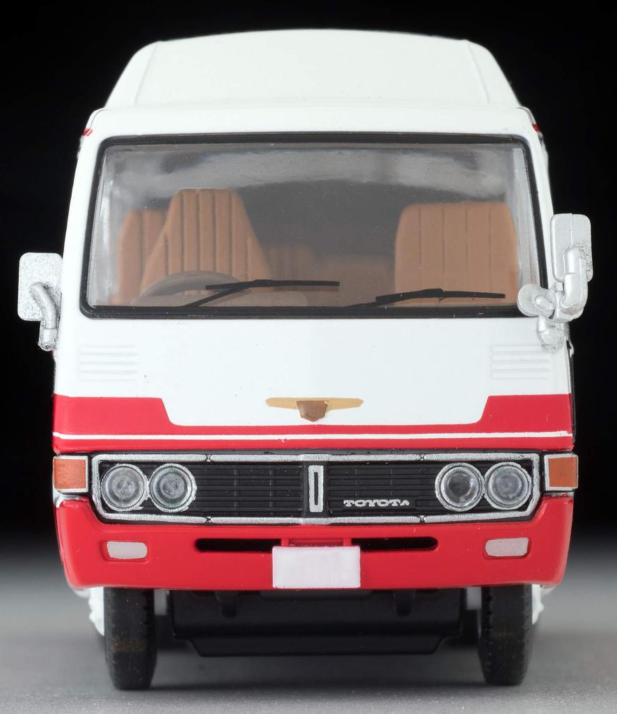Tomica Limited Vintage Toyota Coaster High Roof Deluxe Car Finished Product 1/64 LV-184b White/Red