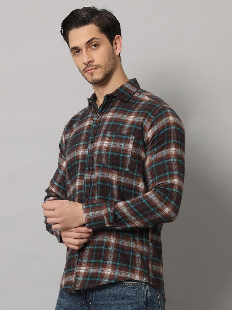 Bigreams Мужская фланелевая рубашка в клетку из 100% хлопка, окрашенная в пряжу, для рубашки с длинным рукавом