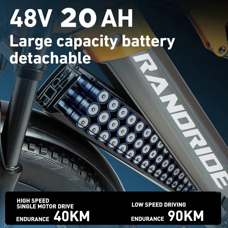 New YX80M-2 Adult Ebike 750W * 2 Dual Motor 48v 20Ah Battery Hydraulic Brake Fully Suspended 26 inch Mountain Tire Bicycle