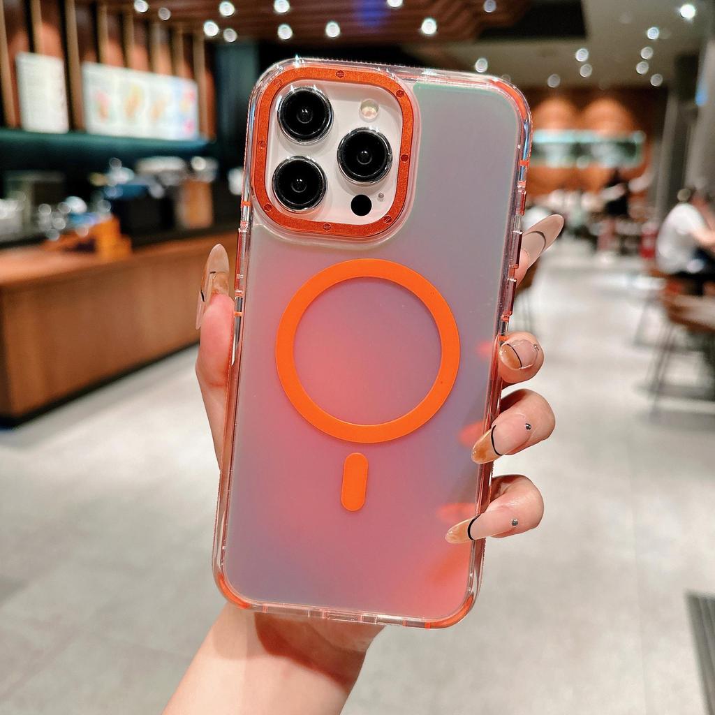 Двухцветный чехол для iPhone 16 Pro Max, магнитный и суперзащищенный от падений для 15 Pro