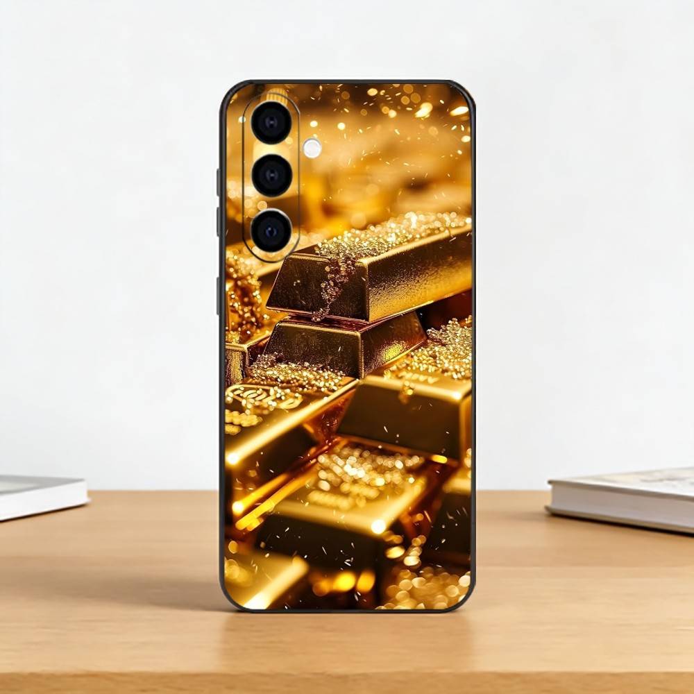 Чехол для телефона Money Gold A-Art для Samsung Galaxy A73, A72, A71, A70, A53, A52, A51, Другие Мягкий Черный Чехол