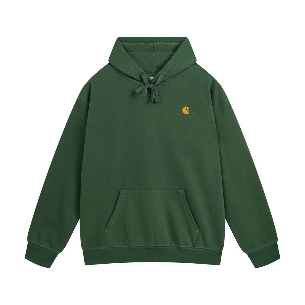 carhartt 2025 Новая весна и осень Тонкая толстовка с капюшоном и вышитым логотипом больших размеров, подходит для пар