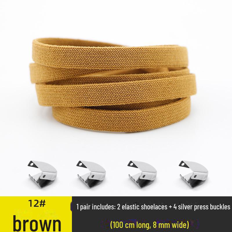 8MM Ленивые эластичные шнурки - детские, без завязывания, спандекс, двухслойные, с эластичной пряжкой