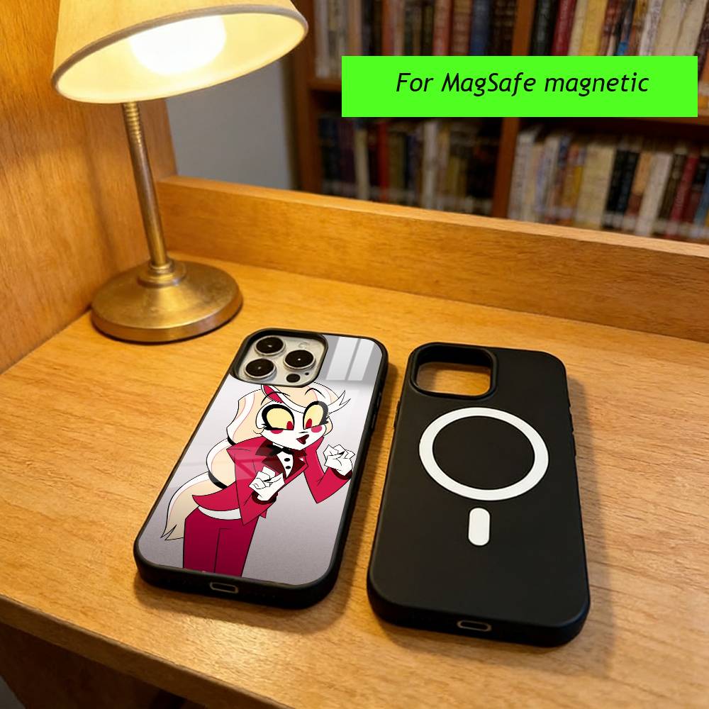Чехол для телефона Hazbin Hotel Чарли Морнингстар для iPhone 17, 16, 15, 14, 13, 12, 11 Plus, Pro, Магнитный, Для Magsafe, Беспроводная зарядка