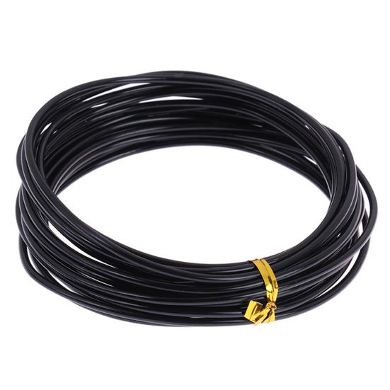 1 рулон, 5 м, проволока для бонсай, гибкая, многоразовая, нержавеющая, гибкая, удобная для хранения, форма растения, 6 размеров, тренировочная ветка бонсай, черная проволока для балкона