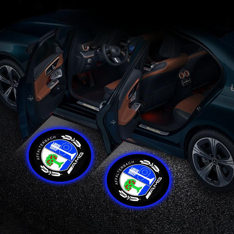 2 шт./компл. HD Светодиодная приветственная подсветка Лампы-проекторы для дверей автомобиля Автоаксессуары Для Mercedes Benz C63 W117 Cla45 W205 W212 E63 W207 W176 A45 X156 Gla45 AMG