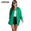 Spring and Autumn Women's Shirt Solid Color Bright Color Shirt Long Sleeve Top