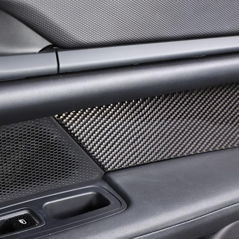 For Porsche Taycan 2022 Soft Carbon Fibre Car Door Panels Cover Trim Sticker Interior Car