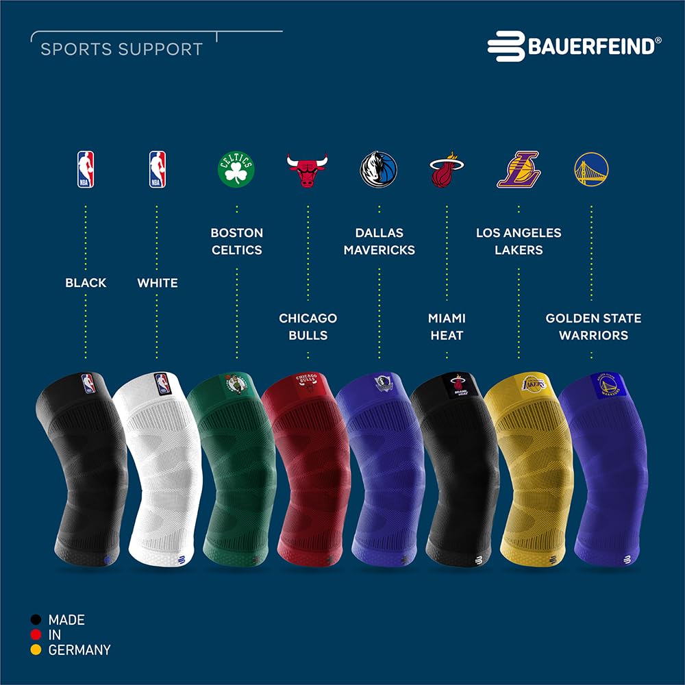 BAUERFEIND SPORTS COMRESSION НАКОЛЕННИК NBA Компрессионный наколенник Колено Сделано в Общая медицинская компрессия Активация мышц и коленный сустав