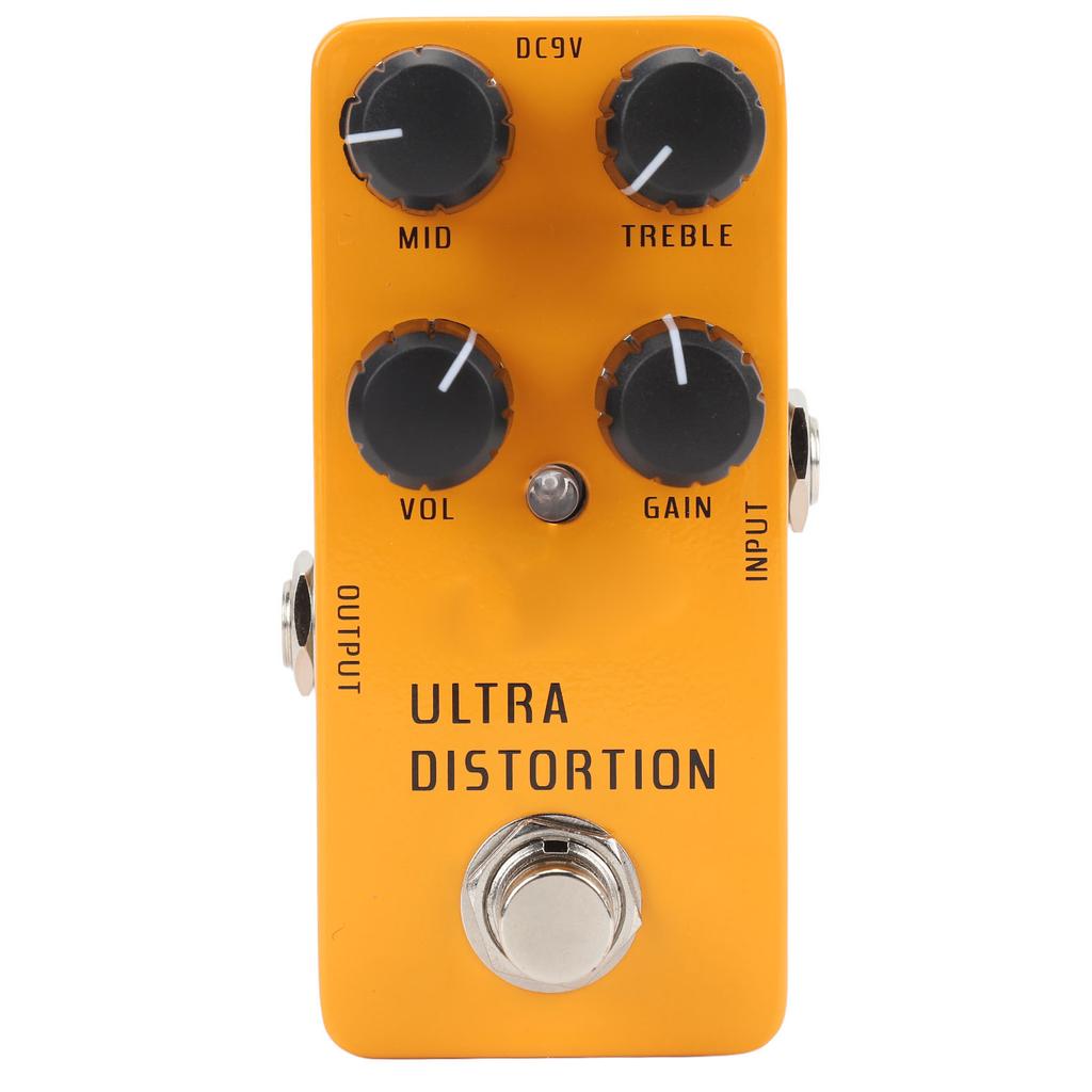 Гитарная педаль с высоким коэффициентом усиления Distortion, алюминиевый сплав, электрогитарная педаль эффектов Distortion с True