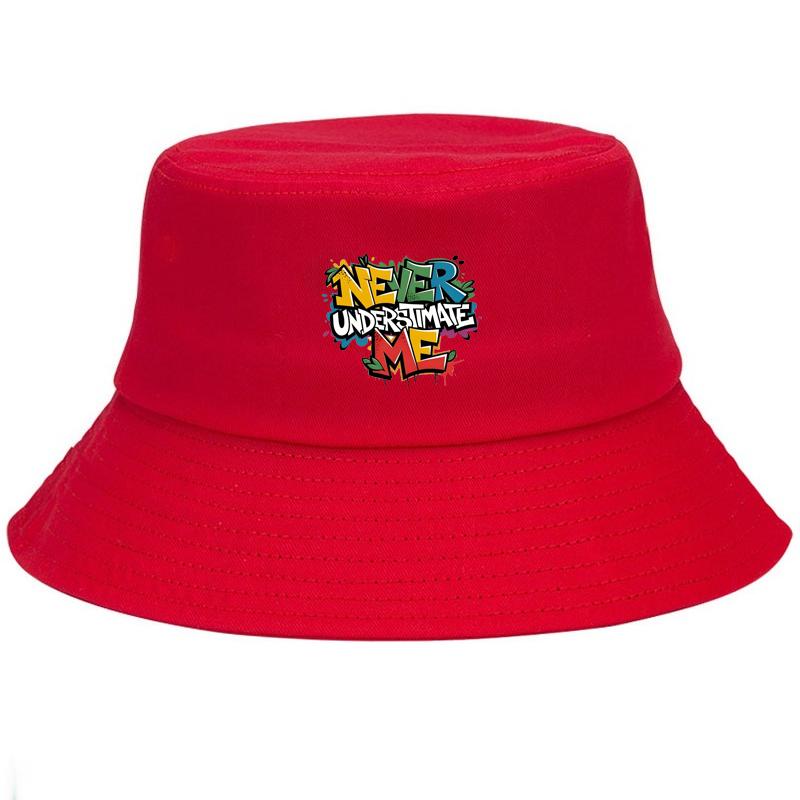 Bucket Hat Cotton Fisherman Hat for Women Men Sun Protection Outdoor Casual Confident Style Breathable Sun Hat Motivational Sign
