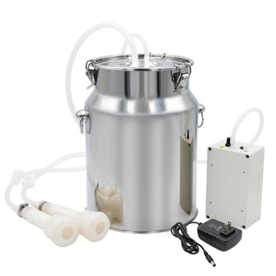 14L Cow Milking Machine Electric Milking Machine Stainless Steel Bucket For Farm Pasture Cows Goats Bucket Cow Goat Sheep Milker