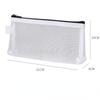 Large Capacity Simple Color Pencil Case Student Exam Series Hand Account Net Yarn Transparent Stationery Storage Supplies Bag